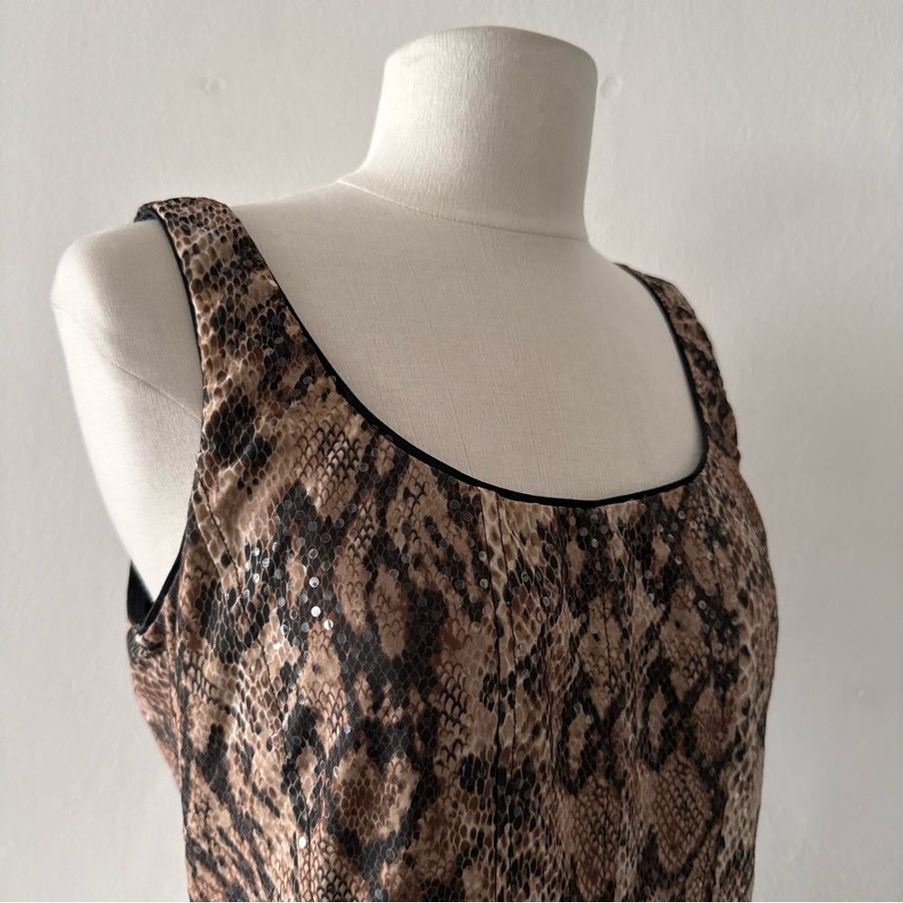 Vintage 90s Cache Snake Print Sleeveless Tank Top Size Large (L) - Picture 2 of 7